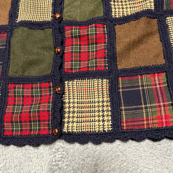 Vintage Robert Scott Knit Sweater Womens Small Cardigan Patchework Preppy - Picture 3 of 6